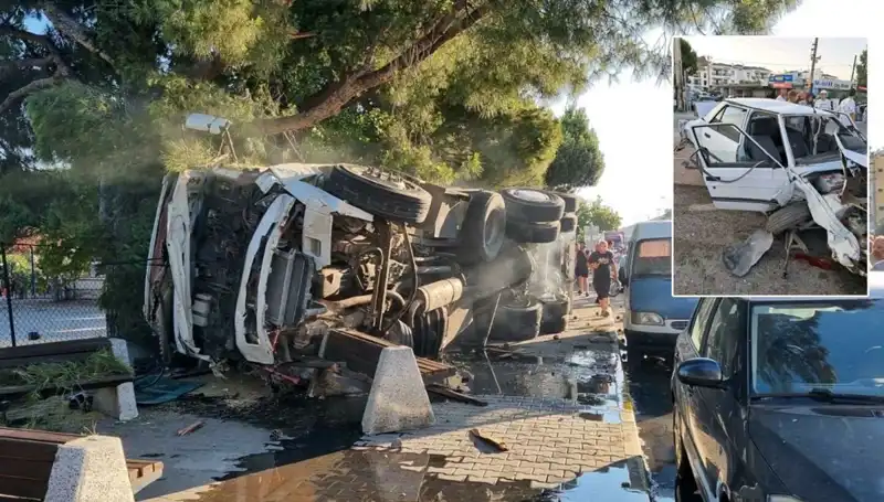 Freni Patlayan Kamyon, Trafik İhlali Yapan Araçları Biçti: O Anlar Kamerada!