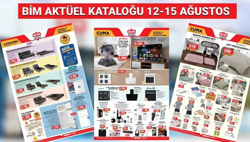 BİM 12-15 Ağustos 2025 Aktüel Kataloğu ile Yeni Ürünler Geliyor!