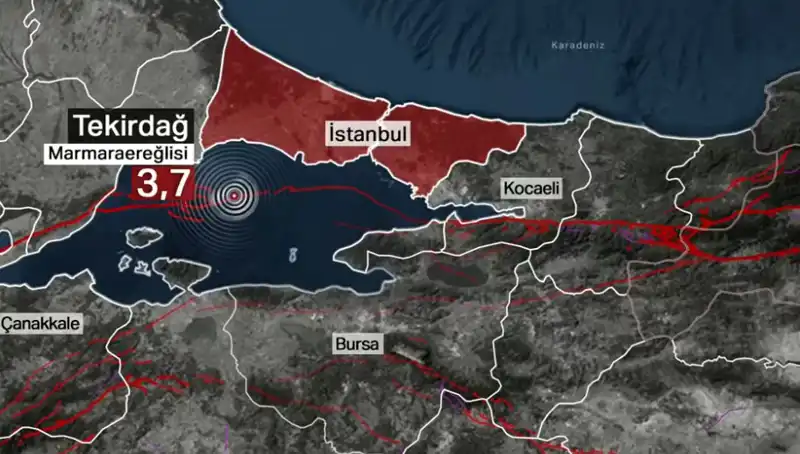 Marmara Denizi'nde Şiddetli Deprem: 3,7 Büyüklüğünde Son Dakika Gelişmesi
