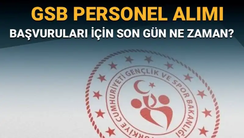 Gençlik ve Spor Bakanlığı (GSB) Personel Alımında Son Başvuru Tarihi Açıklandı!