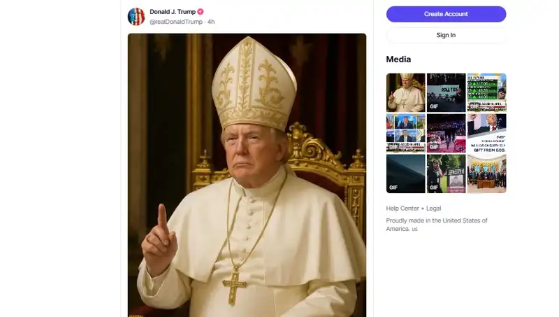 Donald Trump, Papalık ile ilgili şaşırtıcı bir hamle yaptı: Kendi fotoğrafını paylaştı!
