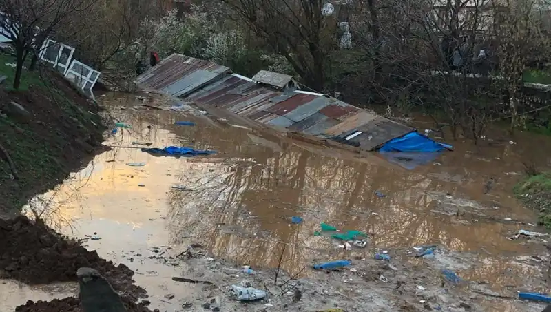 Bingöl'de Şiddetli Yağış: Ahırlar Sular Altında Kaldı